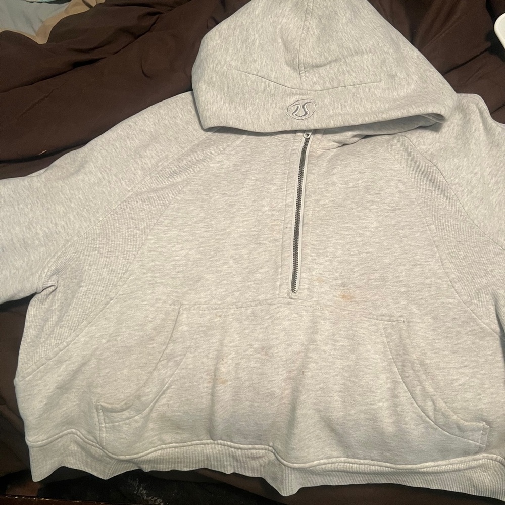 lululemon athletica women’s Light Gray Zip-Up Sweater